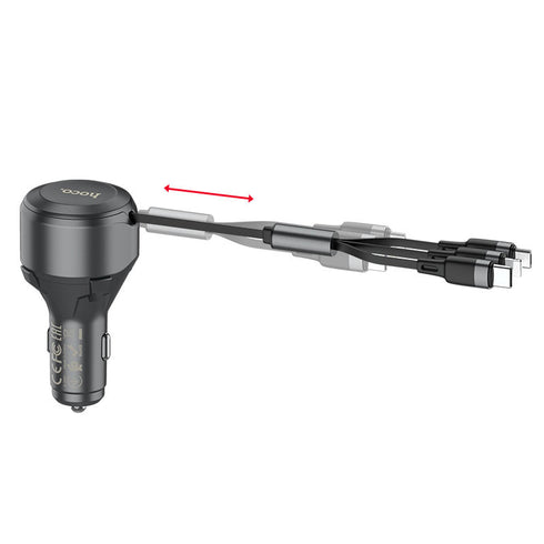 Hoco S27 Car charger With 3 In1 Cable + Usb